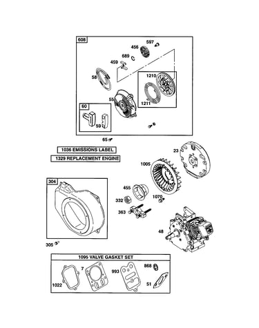 Short block/starter-rewind