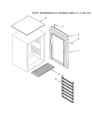 Door and shelf