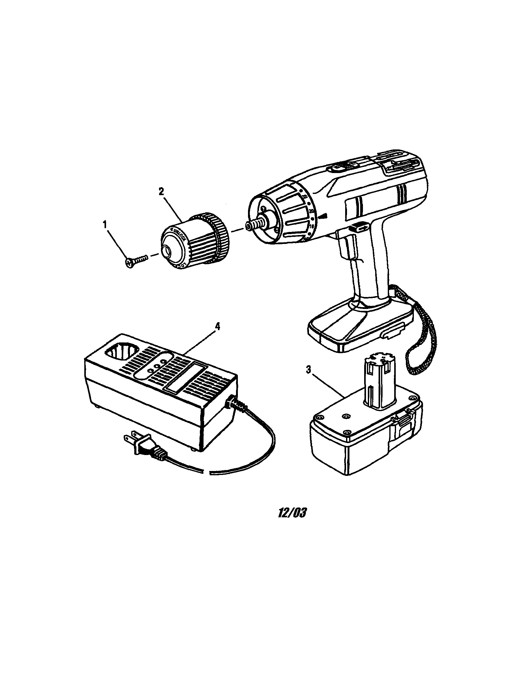 Chuck/battery pack/charger