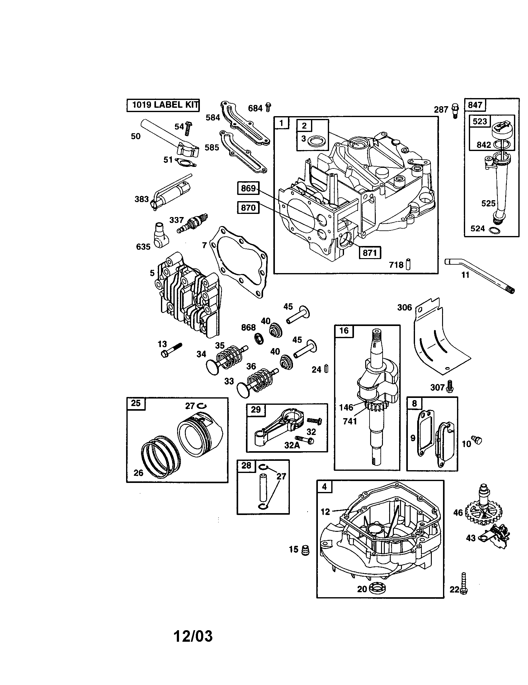 Cylinder/crankshaft