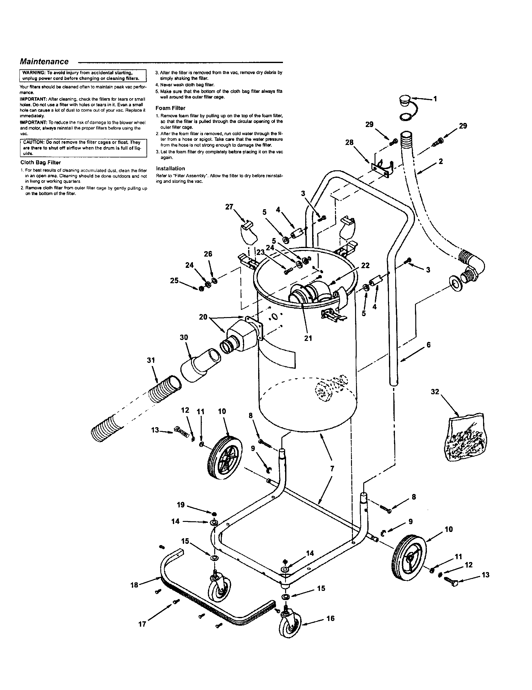 DRUM/CHASSIS/HANDLE/WHEELS