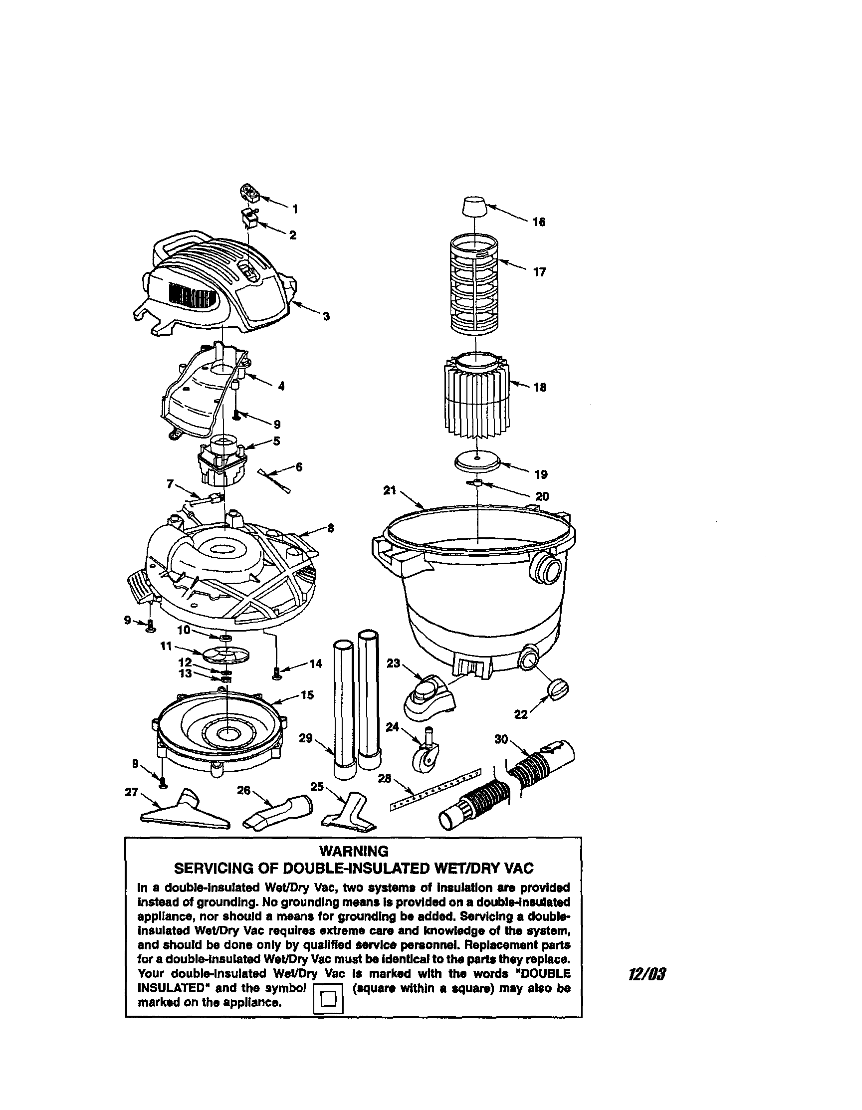 16 gallon wet/dry vac