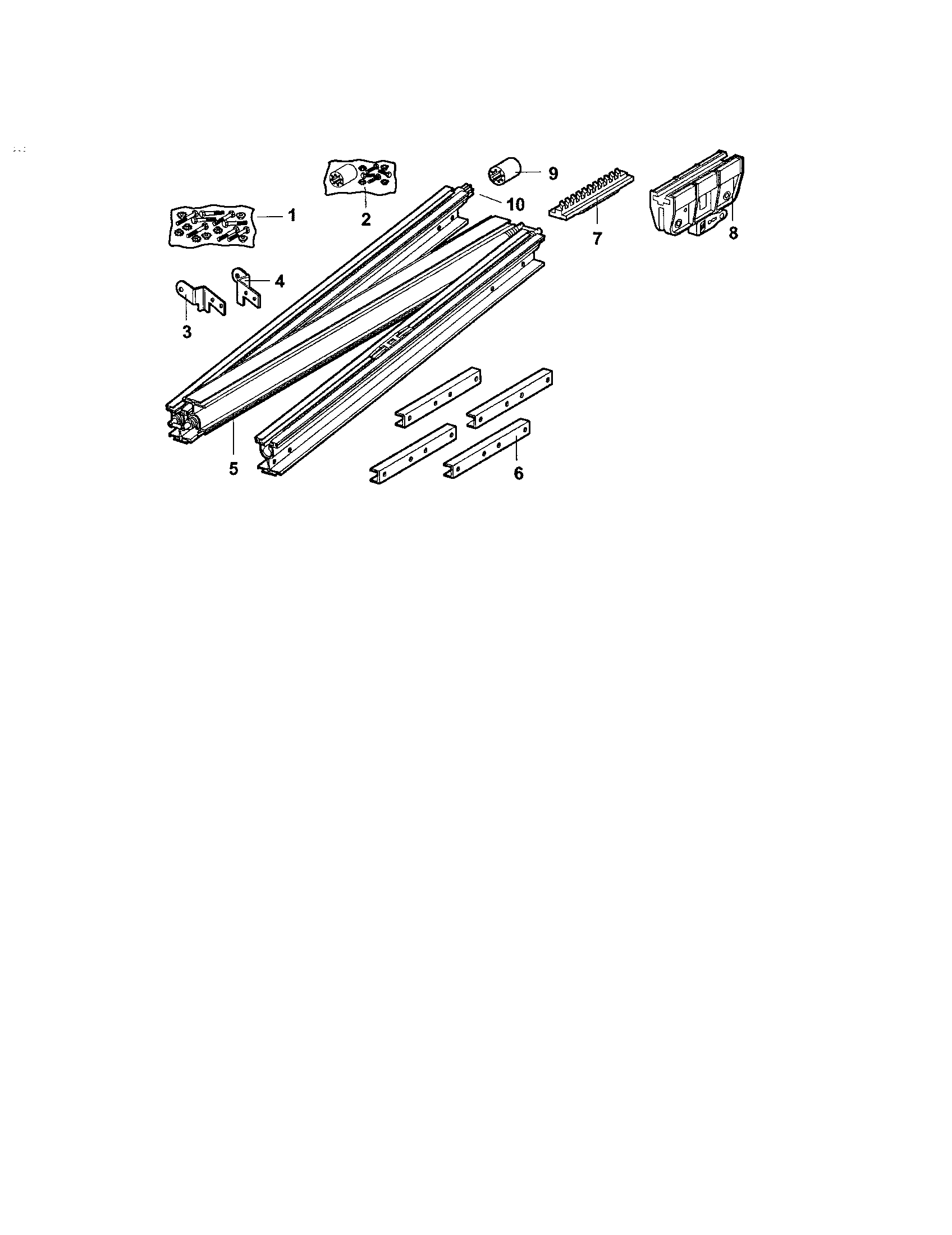 Rail assembly parts