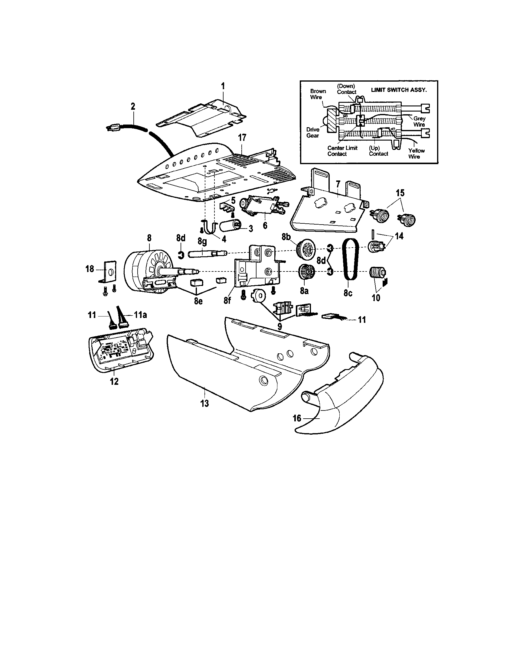 Motor unit assembly parts