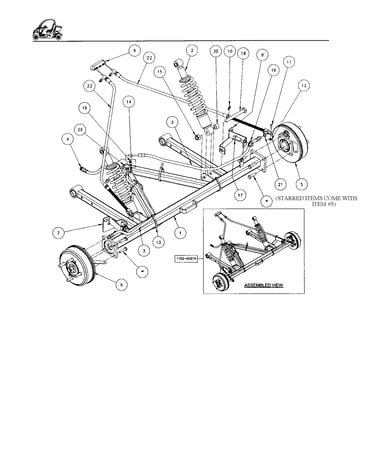 Suspension frame w/bushings - rear