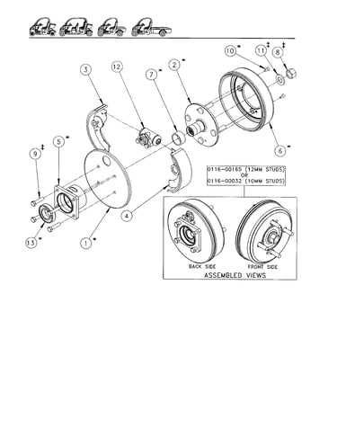 Wheel end kit - front