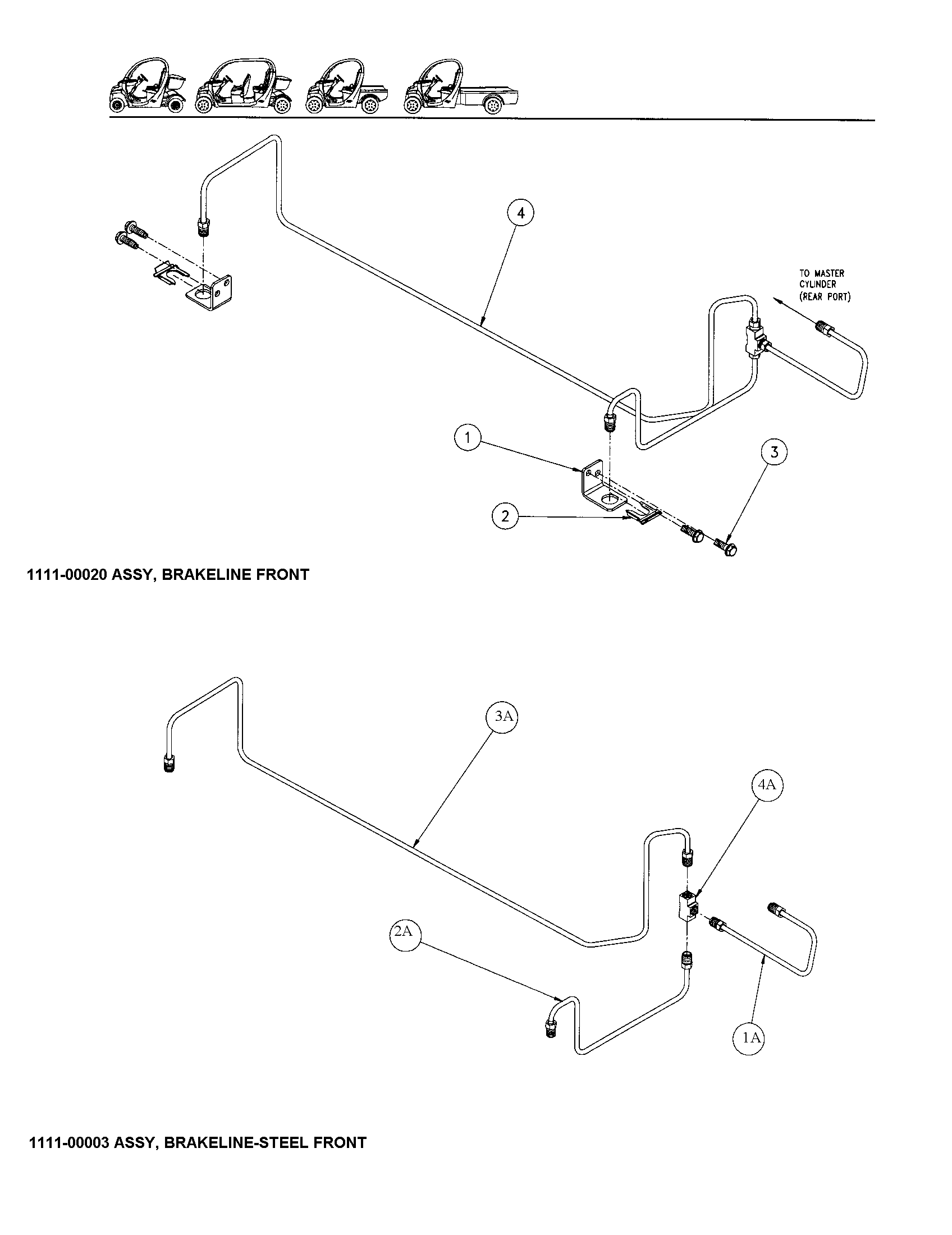 Brakeline front & steel front
