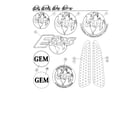Gem Products GEM E825 decals, cosmetic diagram