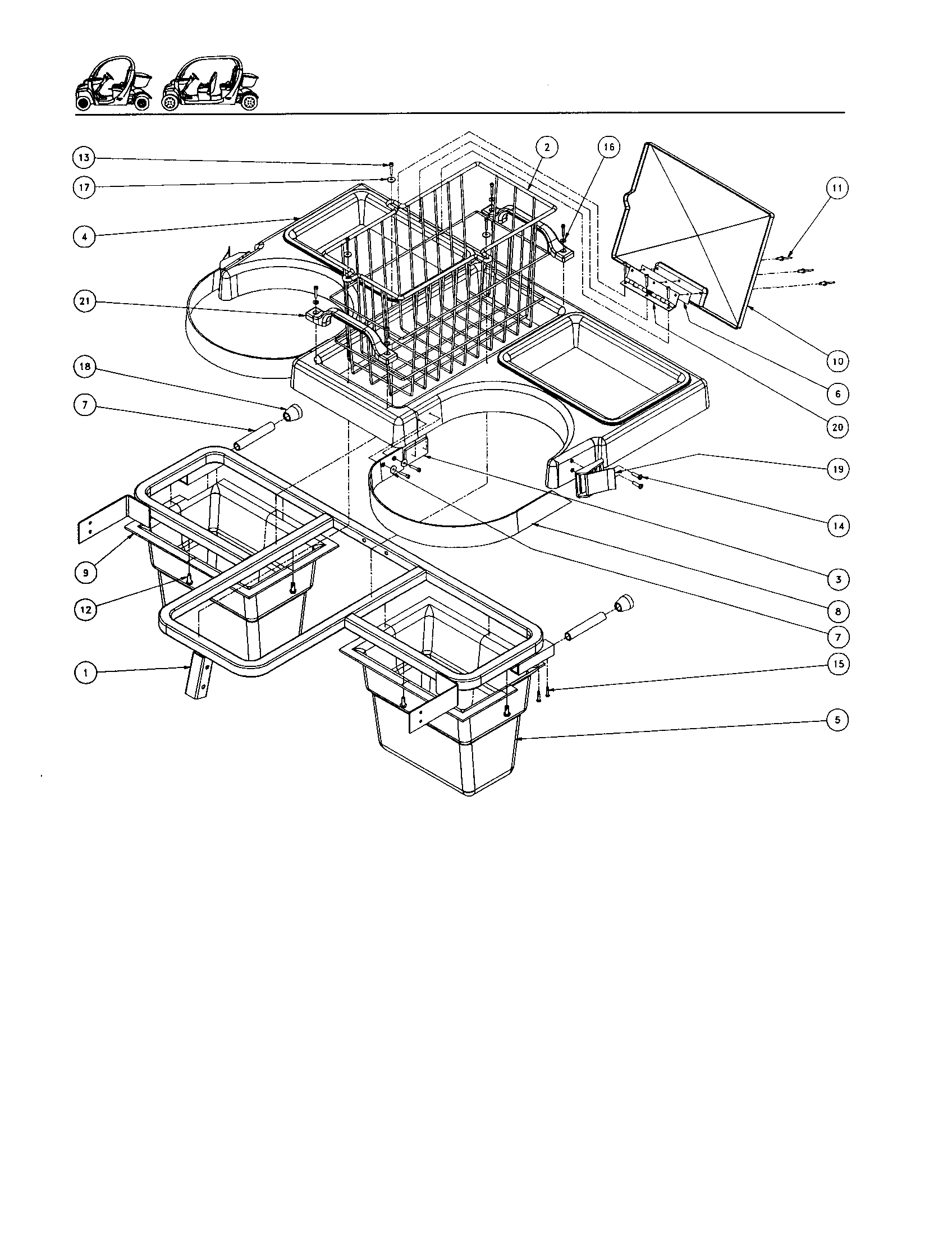Upper frame linkspak