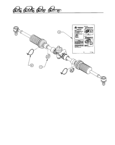Steering gear spacer kit