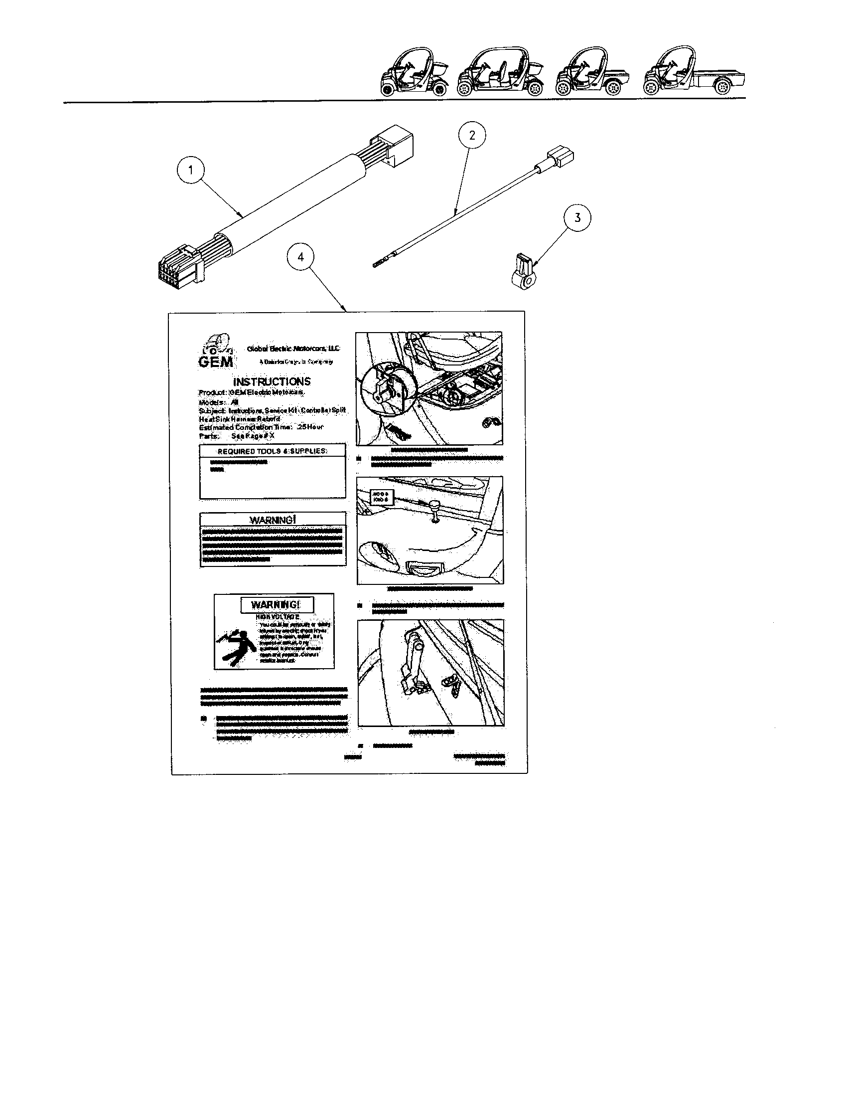 Controller split heat sink harness