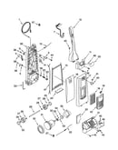 Dust compartment/motor