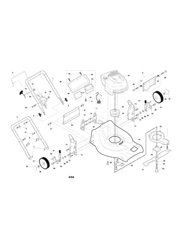 Engine/housing/handle/blade