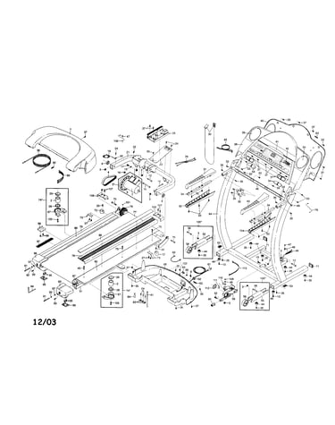 Console/motor hood/frame/belt
