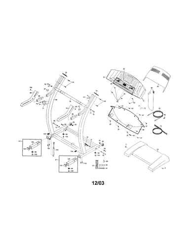 Console/walking belt/motor hood