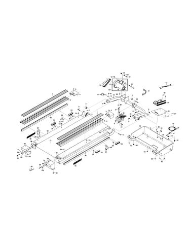Motor/frame/belly pan/rails