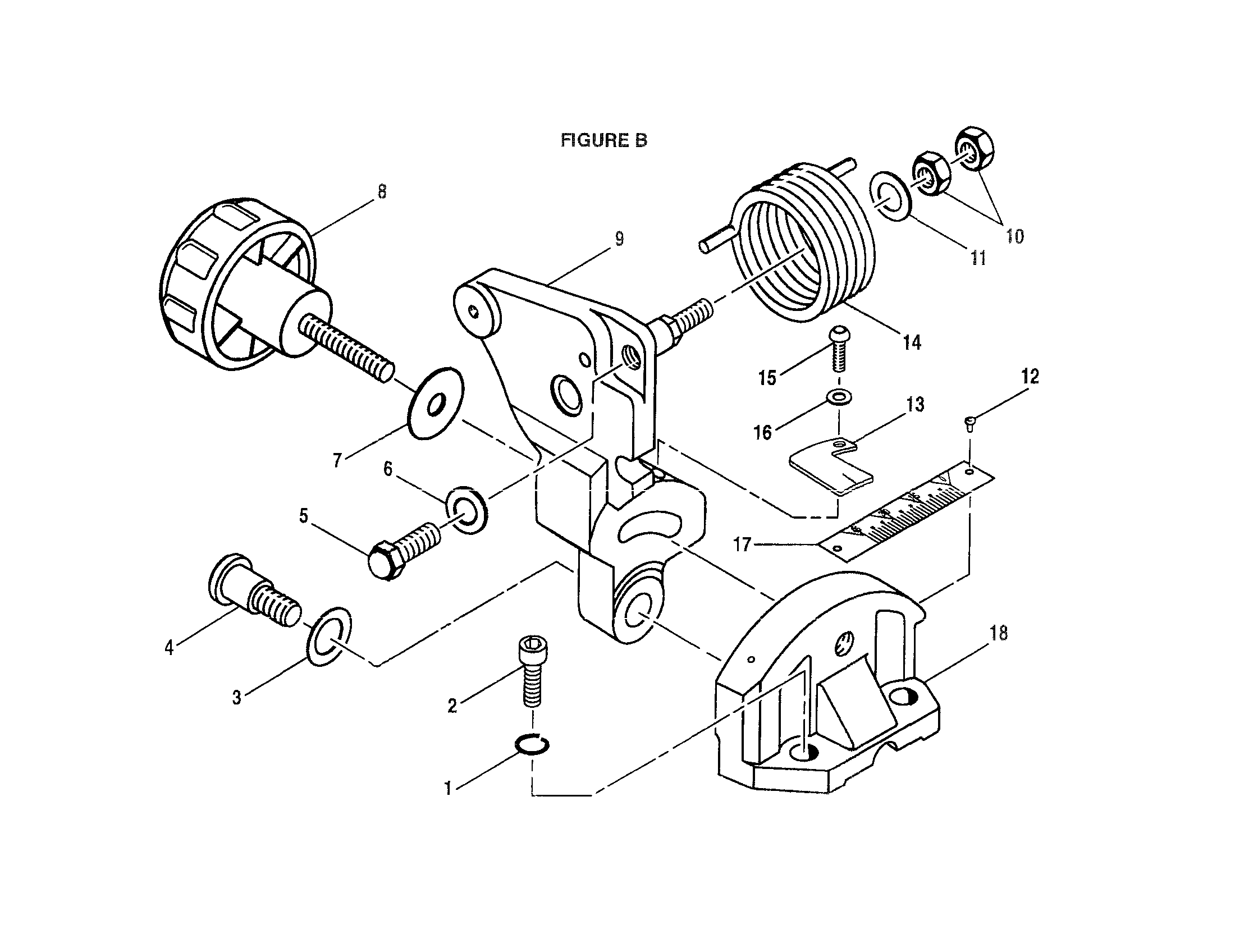 SUPPORT, BRACKET/BEVEL SCALE