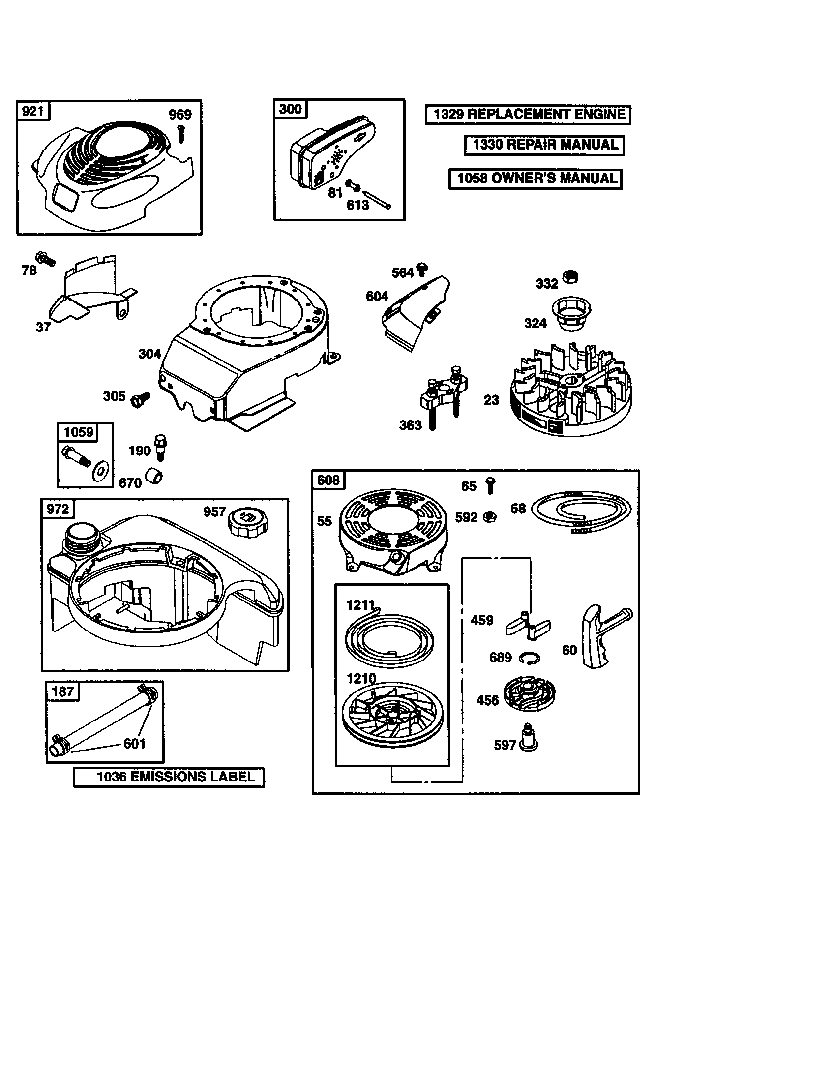 Housing-blower/starter-rewind