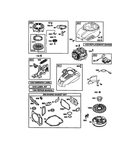 Blower-housing/starter-rewind