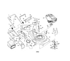 Craftsman 917377820 engine/handle/bag/housing diagram