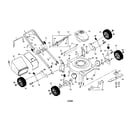 Craftsman 917388541 engine/housing/handle/bag/wheels diagram