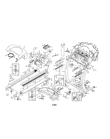 Console/hood/motor/walking belt