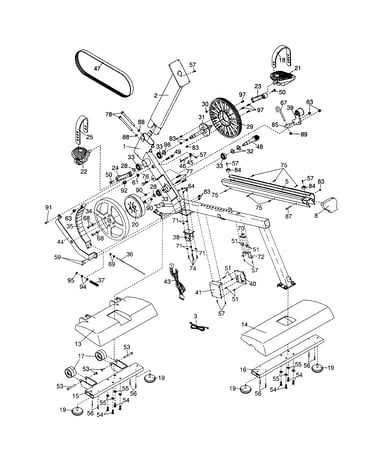 Belt/pulley/stabilizer cover