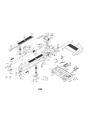 Walking belt/motor/motor hood
