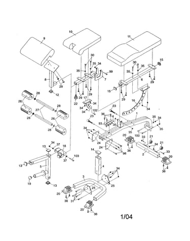 Backrest/seat/frame