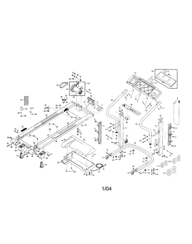 Walking belt/motor/console/hood