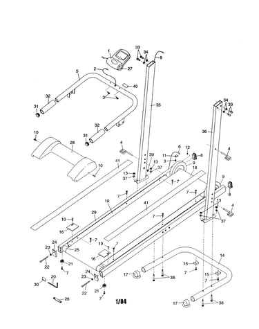 Console/frame/hood/walking belt