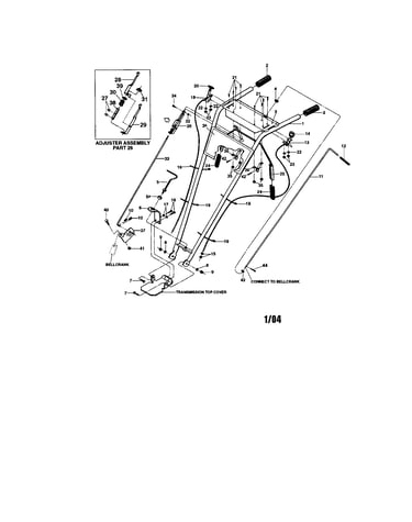 Handlebars/wheel gear
