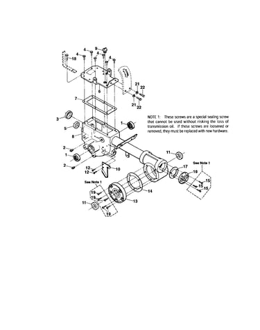Transmission case/tube and rear