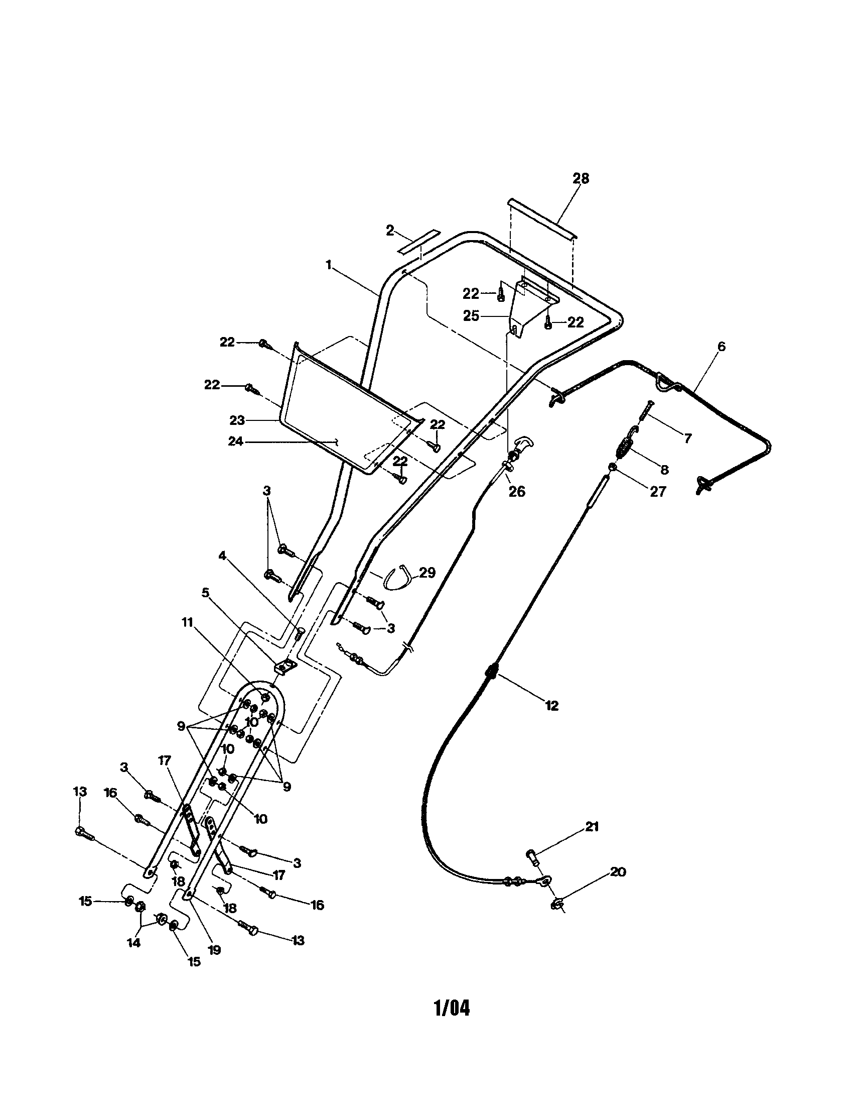 Handlebars/clutch cables