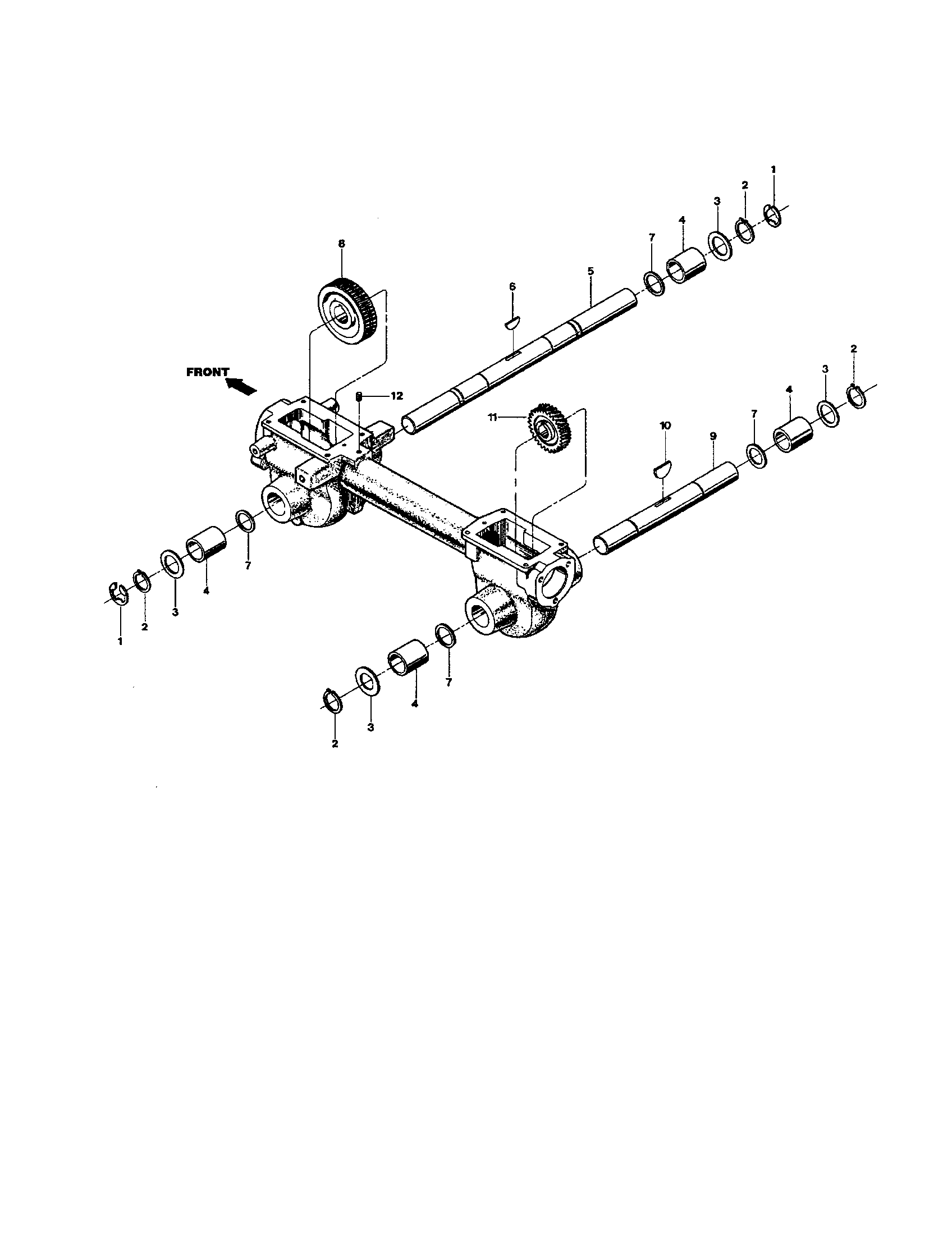 Wheel and tiller shaft assemblies