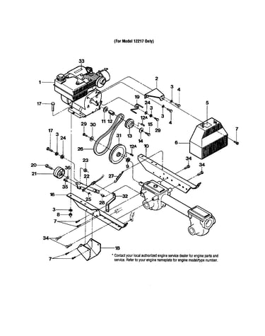 Engine/brackets/belt drive system