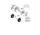 Troybilt 12211 wheels/bolo tine-single diagram