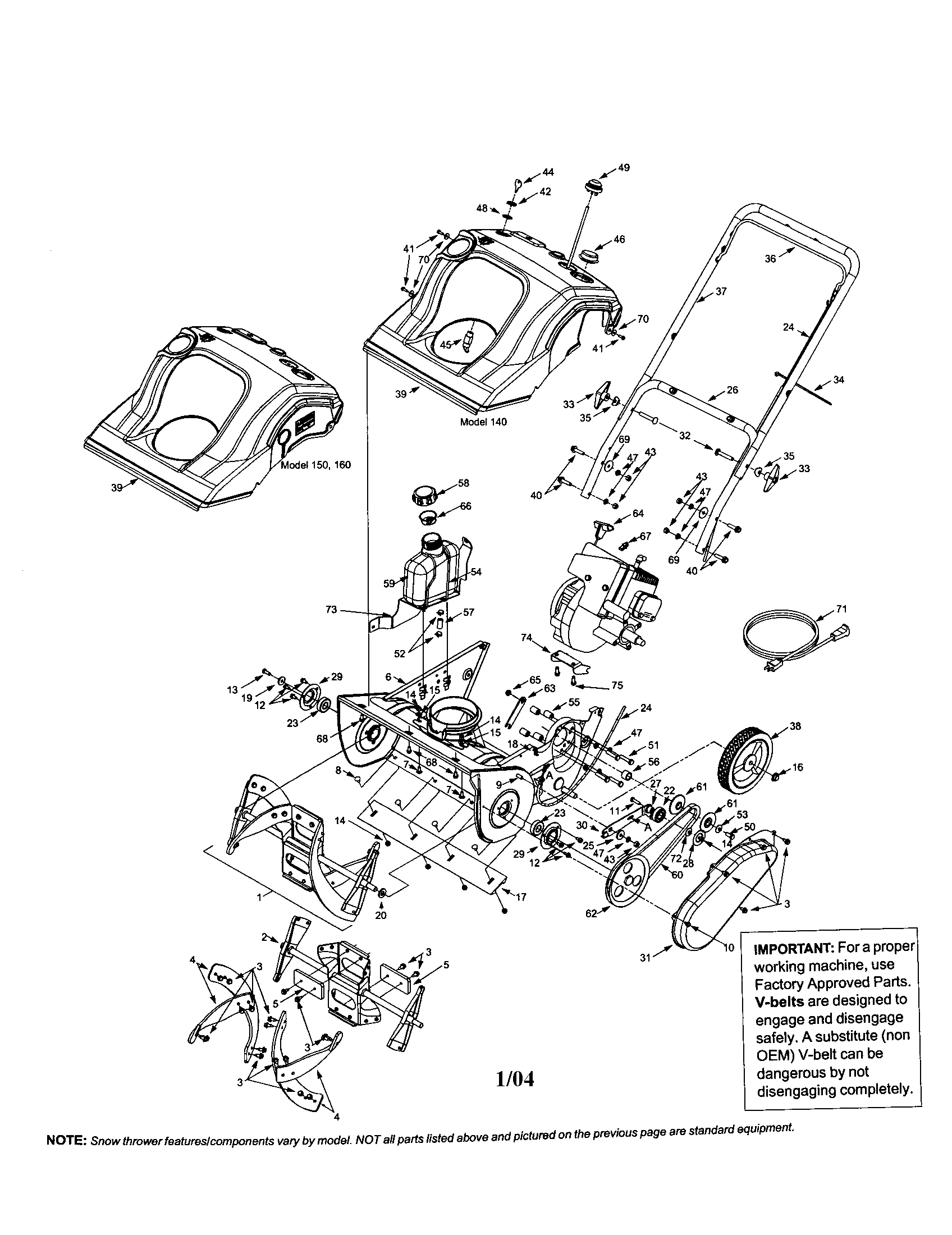 Auger/handle/shroud