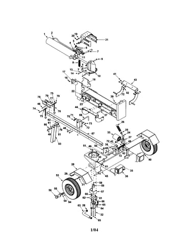 Log splitter assembly