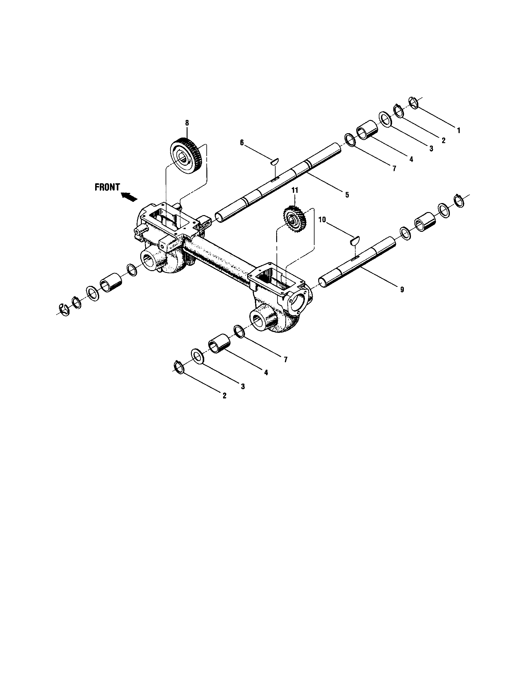 Shim/wheel shaft