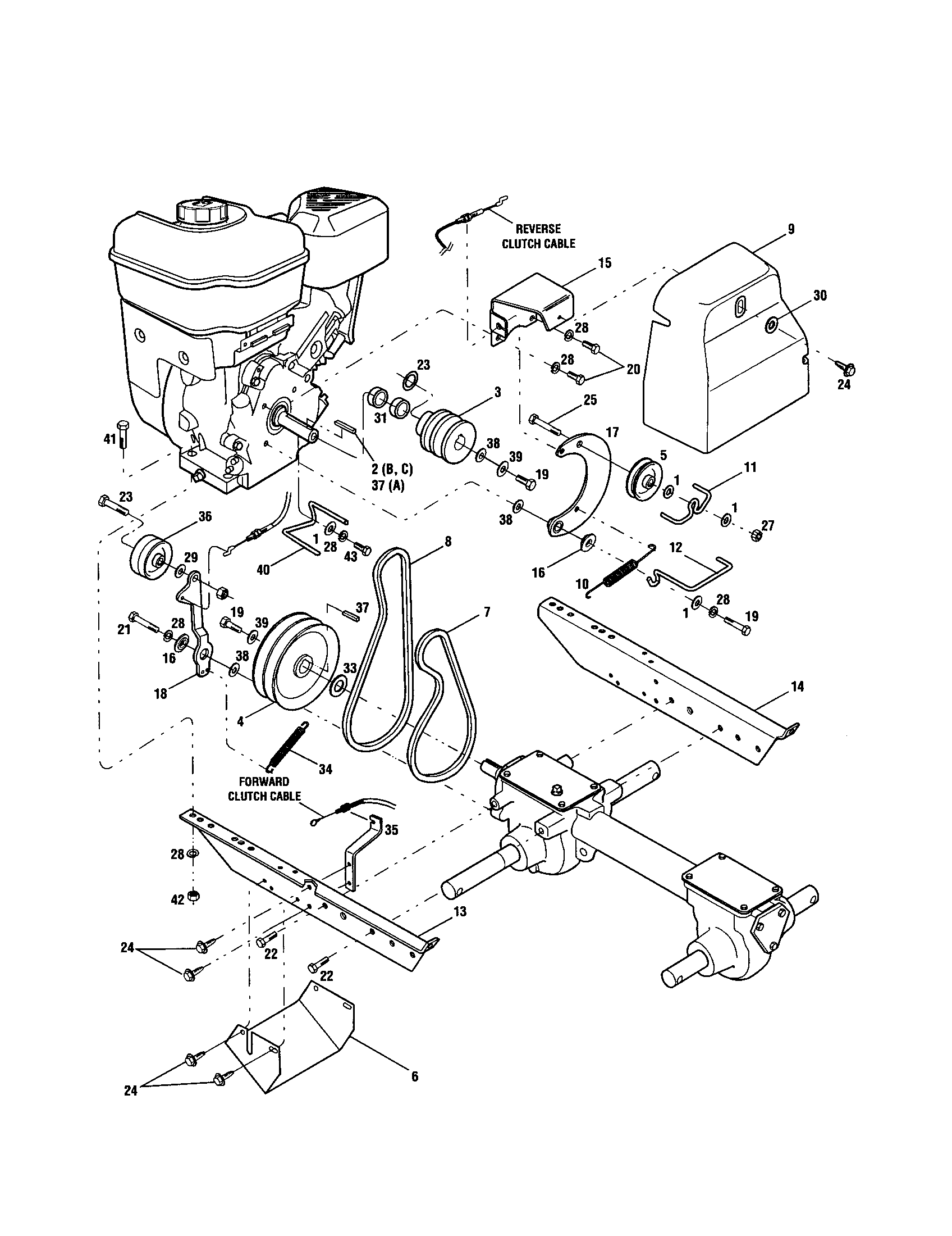 Engine/belt cover