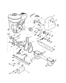 Belt cover/guard/engine bracket