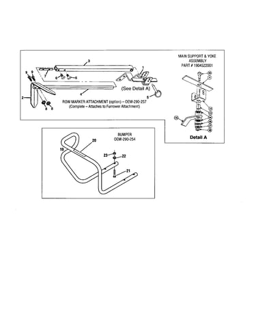 Row marker/pumper/hiller
