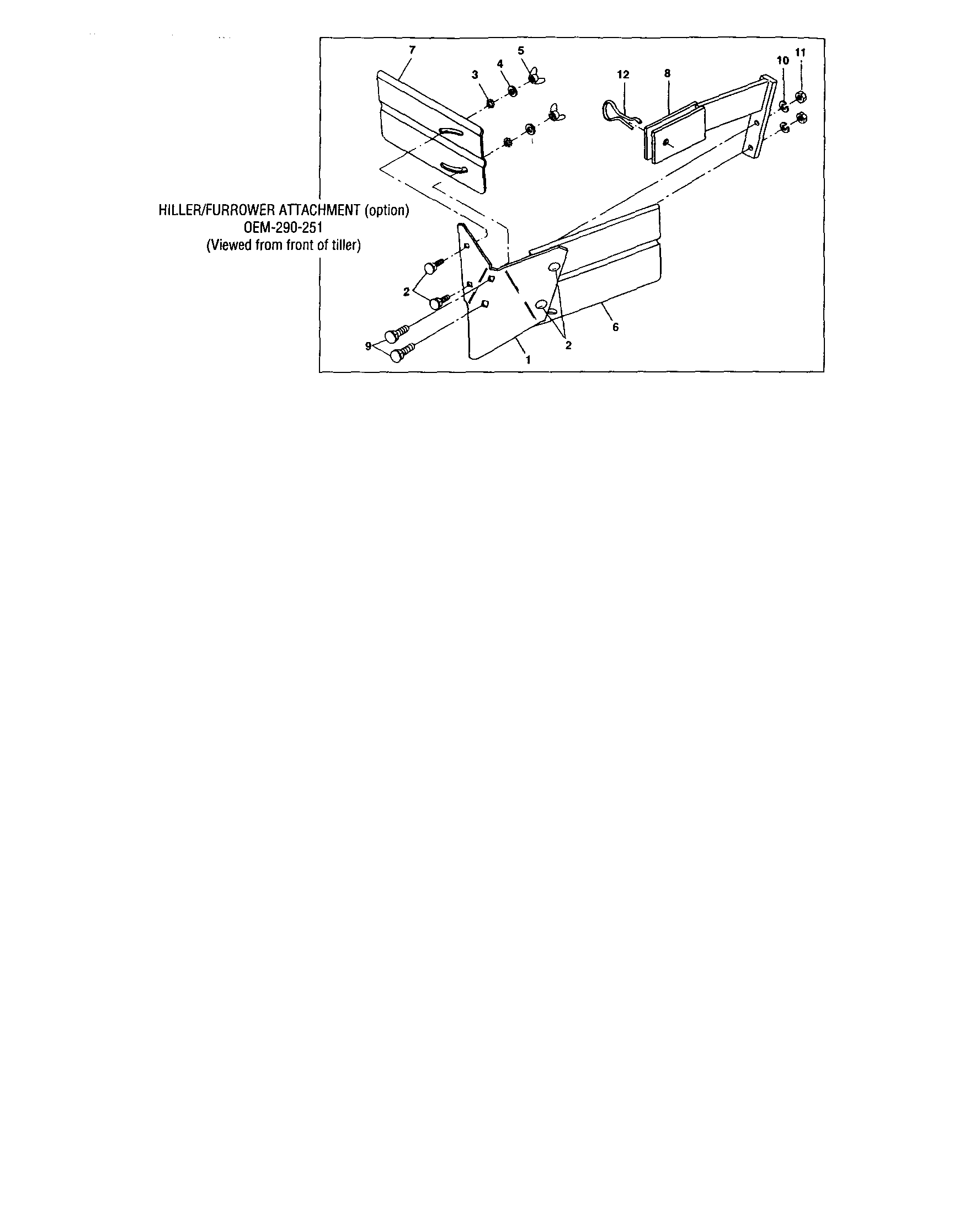 Hiller/furrower attachment