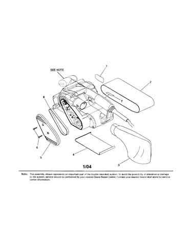 Sanding belt/dust bag