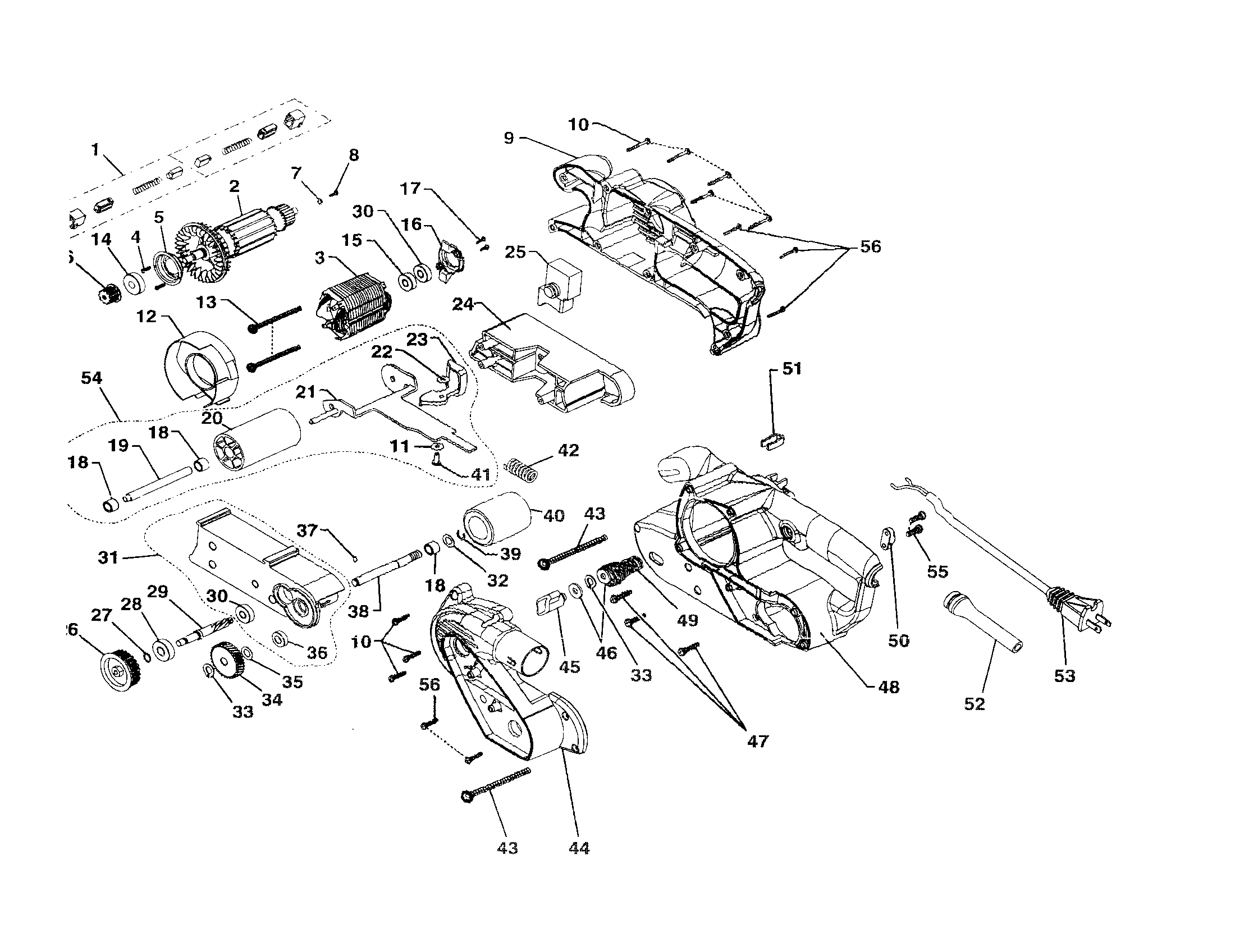 Housing/armature/field/yoke