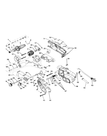 Housing/armature/field/yoke