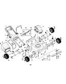 Handle/engine/housing/wheels