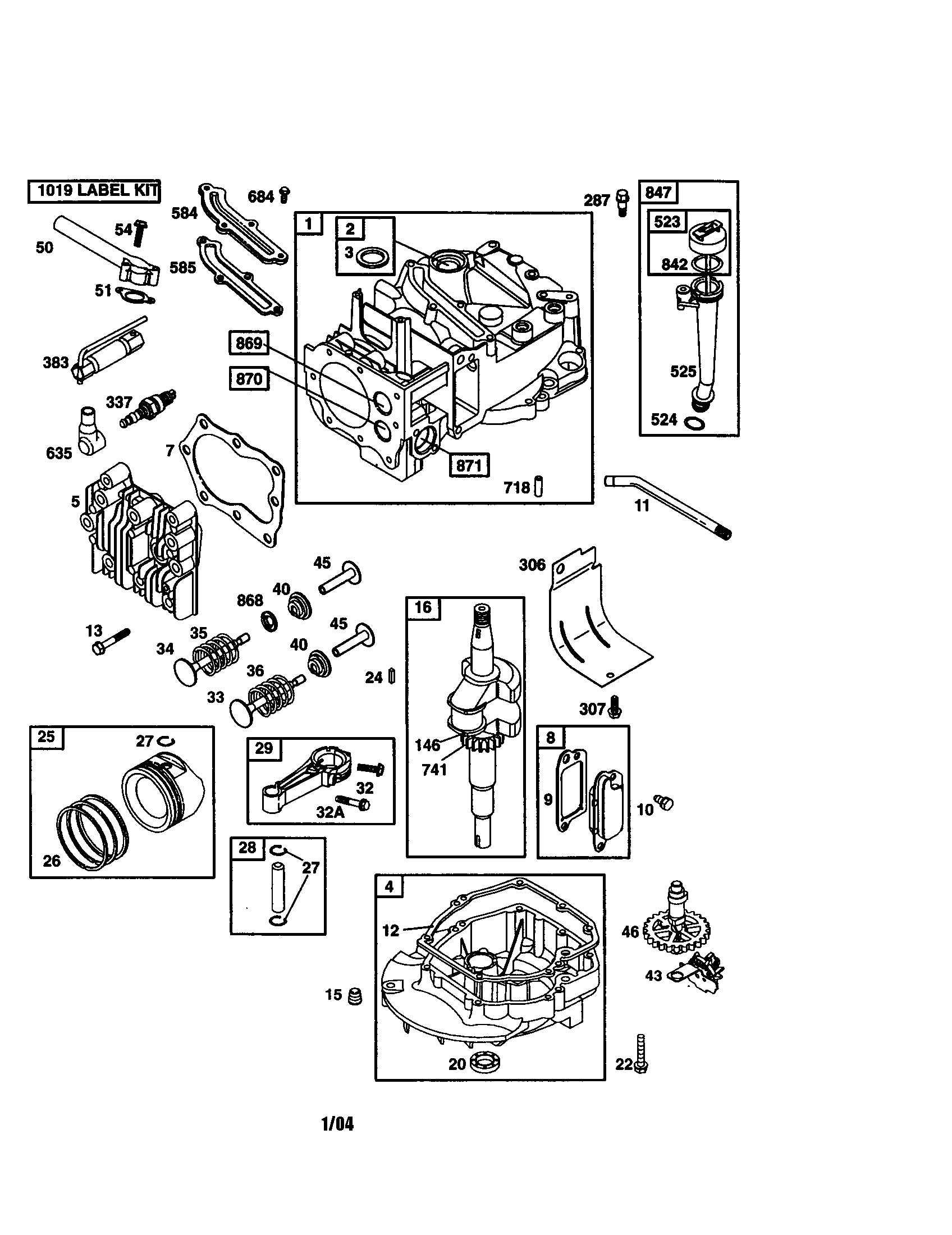 Cylinder/sump engine