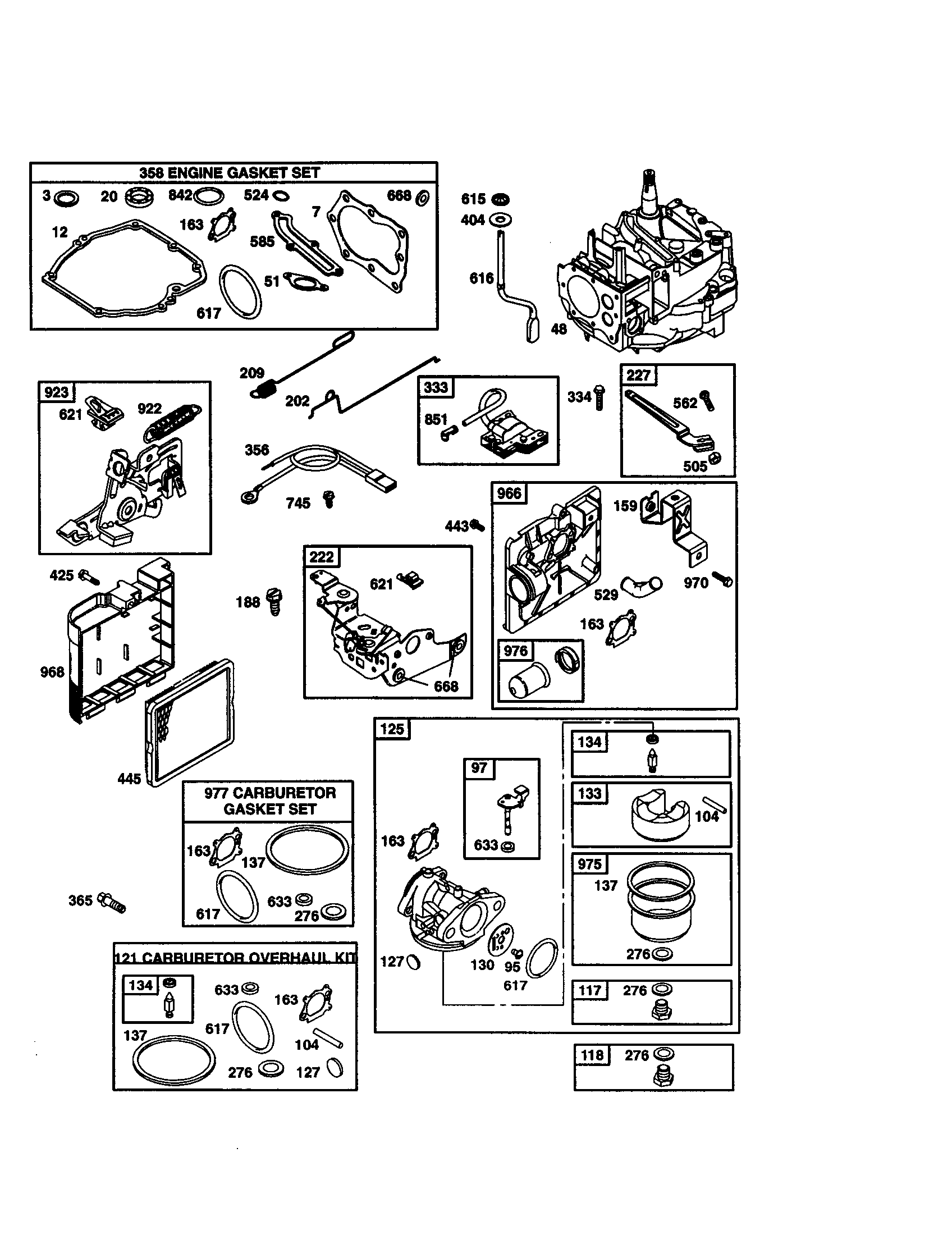 Short block/carburetor